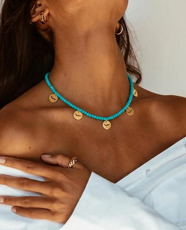 Colar  Andorinha Turquesa