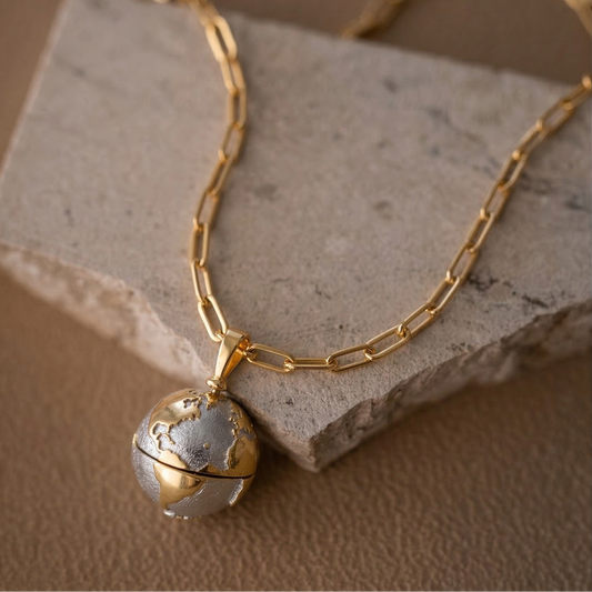 Colar Globo Prateado